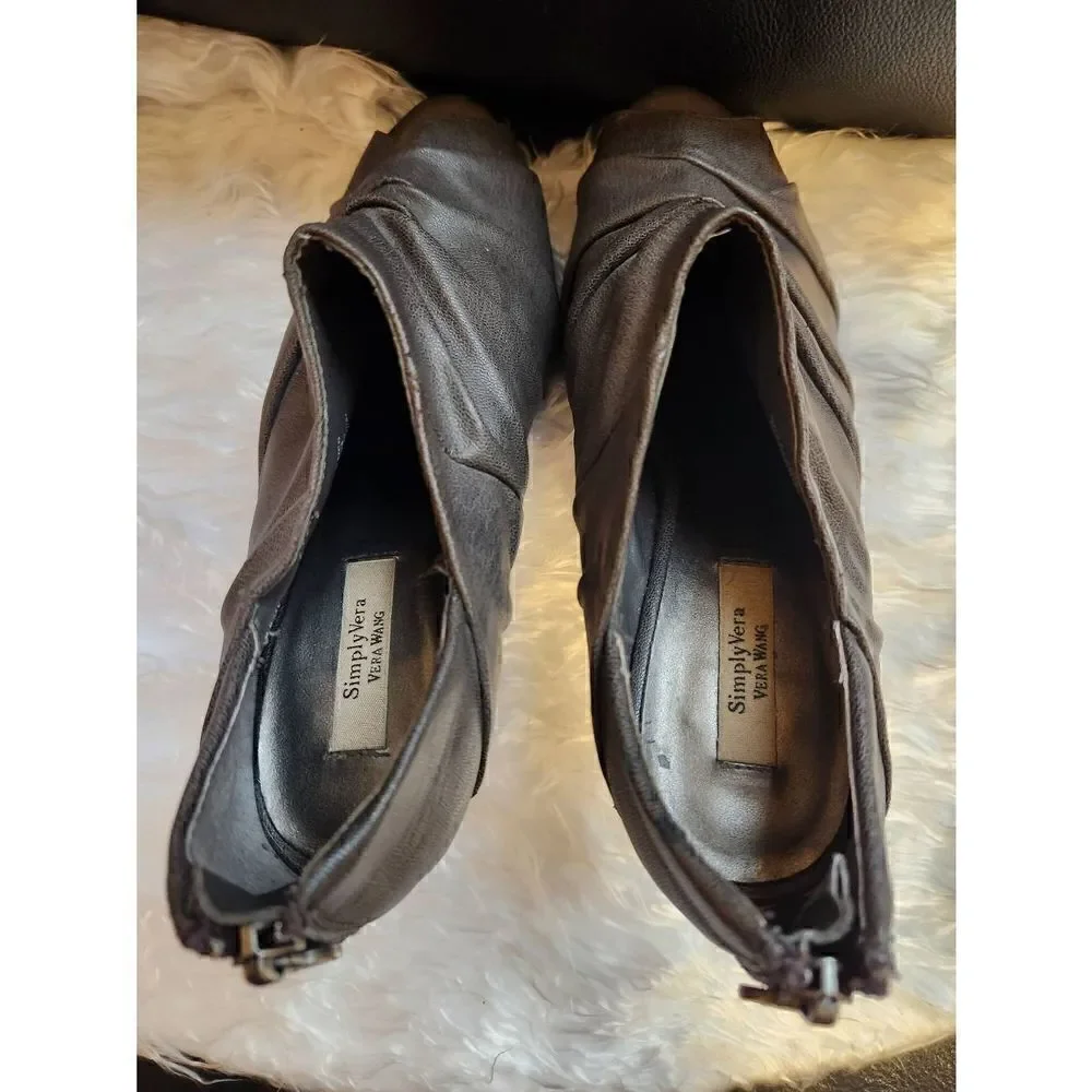 NWOT Simply Vera Wang 8.5 Grey Peep Toe 4